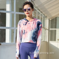 Tie-Dyeing gedréckt Long Sleeve Loose Hoodies